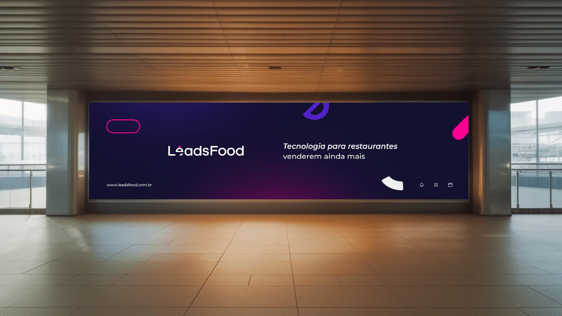 Aplicação da marca LeadsFood em stories para redes sociais